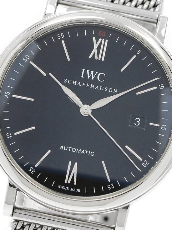 IWC SCHAFFHAUSEN Portofino IW356506 Date Black Dial Automatic Men\'s Watch_960833